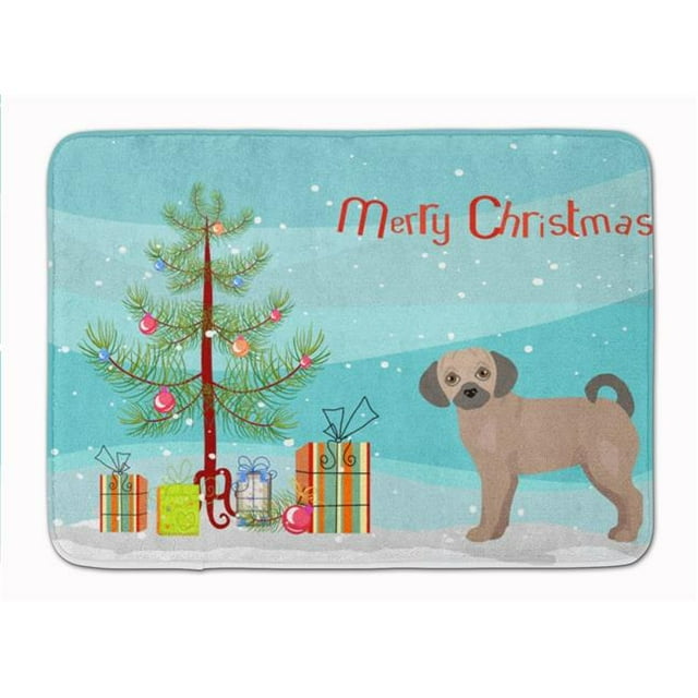 Carolines Treasures CK3864RUG Fawn Puggle Christmas Tree Machine Washable Memory Foam Mat