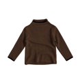 thumbnail image 3 of Girls Half Turtleneck Long‑Sleeve Ribbed Knit Tops, Slim Stretchy Contrast Trim Basic Layering Pullover for Cool Season Daily Wear | CSEONE, 3 of 6