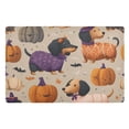 thumbnail image 2 of Cute Dachshunds Pumpkins Bats on Halloween Doormats Welcome Mats Gate Pads Entryway Outdoor 32" x 20", 2 of 8