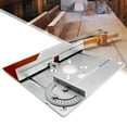 thumbnail image 4 of Juego de 3 placas de inserción para mesa de enrutador, aleación de aluminio, fresado de madera, tablero abatible, máquina de corte, herramienta auxiliar de grabado, bancos de carpintería (plata,, 4 of 5