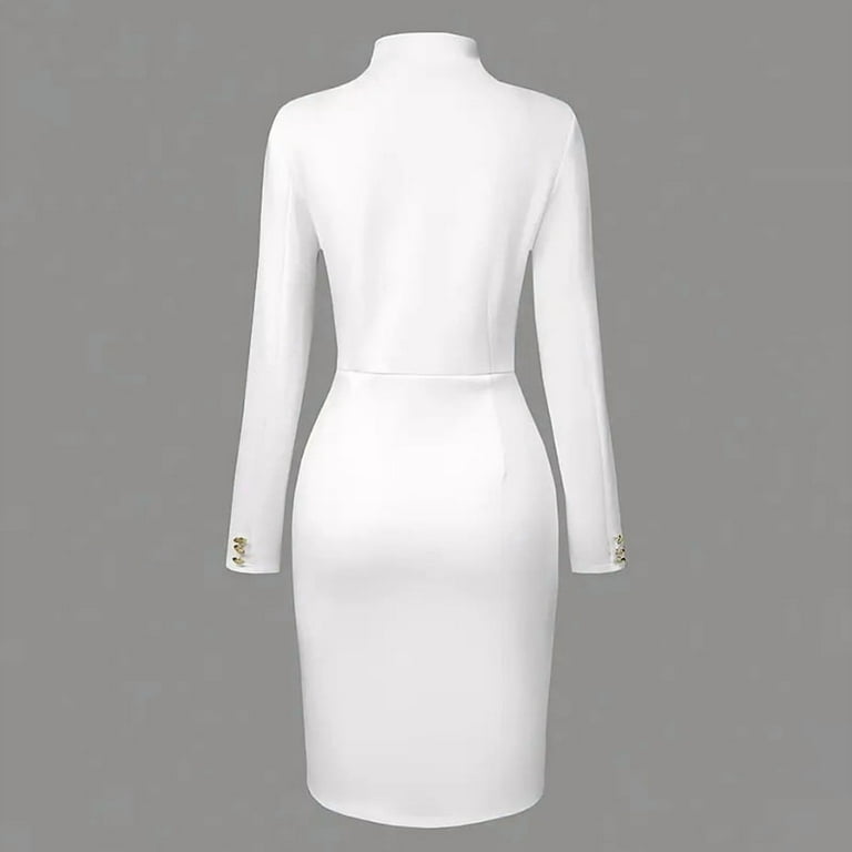 long sleeve bodycon wrap dress Jade Long Sleeve Faux Wrap Dress · Filly Flair