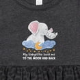 thumbnail image 4 of Inktastic My Babysitter Loves Me to the Moon and Back Elephant Family Girls Baby Dress, 4 of 5