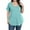 Light Blue_#61901, variant on Homozy Womens Plus Size Shirts Summer Short Sleeve Tunic Tops with Pockets Casual Loose V Neck Large Size Blouse