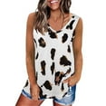thumbnail image 2 of Spring Tops for Women Womens Casual Sleeveless Shirts Halter Neck Leopard Print Tank Top and Blouses Women's Fashion Summer Leopard Print Loose Round Neck Sleeveless Vest Tops, 2 of 3