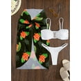 thumbnail image 4 of HAPPY BAY Women's Beachwear Summer Bikini Wraps Beach Wrap Sarong Skirt Swimsuit Swimwear Coverups Swim Cover ups for Womens One Size Space, Hibiscus, 4 of 5