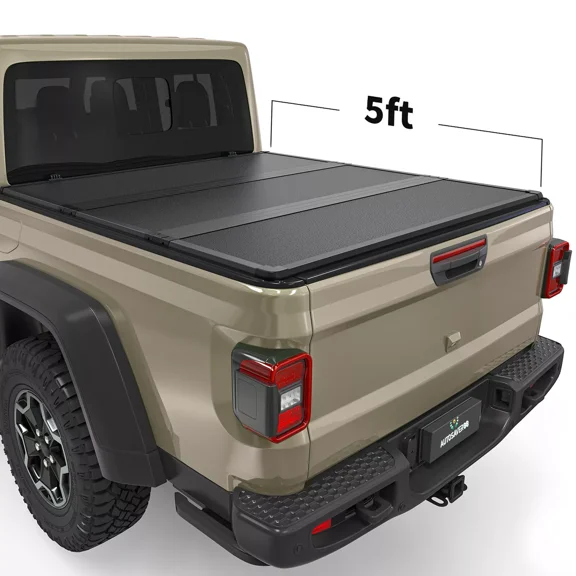 RVNI 5 ft Hard 3-Fold Tonneau Cover Truck Bed For 2020-2023 2024 Jeep Gladiator Waterproof