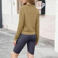 thumbnail image 5 of Neewe Women's Cropped Workout Jacket 1/2 Zip Pullover Running Athletic Outwear Slim Fit Long Sleeve Yoga Top, 5 of 7