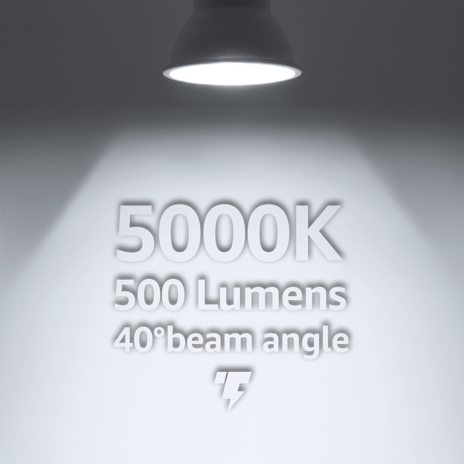TORCHSTAR 12-Pack PAR16 LED Dimmable Spotlight Bulbs, 6.5W(50W Equiv.), E26, UL Listed Track Light Bulb, 5000K Daylight