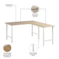 thumbnail image 4 of Pemberly Row 60W x 30D L Shaped Computer Desk in Natural Elm - Engineered Wood, 4 of 6