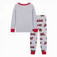 thumbnail image 4 of TOWED22 Toddler Kids Pajamas 2pcs Long Sleeves Pjs Sets Print PJs for Boys Girls Fall Winter Sleepwear 3 6 9 12 18 24 Months 2 3 4 5 6 7 8 9 Years(Grey,5-6 Y), 4 of 5