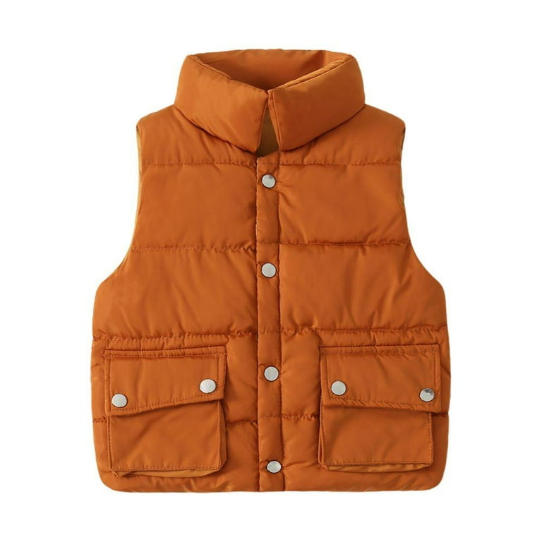 Boys orange puffer vest hotsell