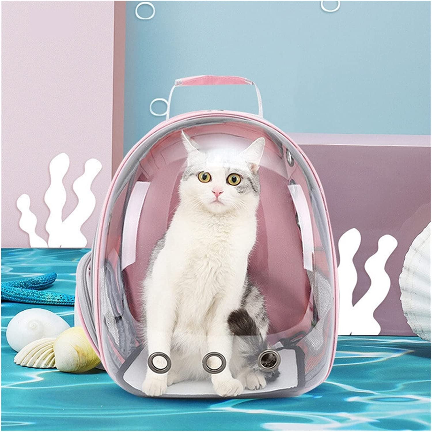 The Breezy” Space Cat Backpack Carrier with Built-in Fan & Light – Lilly &  Max