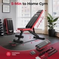 thumbnail image 3 of NICEPEOPLE Adjustable Weight Bench with Headrest，Dual-Support Workout Bench with 10 Backrests and 660LBS Weight Capacity, 3 of 9