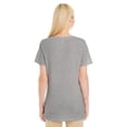 thumbnail image 2 of Ladies' 4.5 oz TRI-BLEND V-Neck T-Shirt OXFORD L, 2 of 2