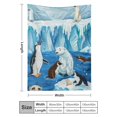 thumbnail image 3 of Creowell Penguin Polar Bear Icebergs Flannel Blankets for Couch Bed Sofa, Durable Soft and Warm Lightweight Blanket, Multifunctional for Travel, Camping, Chair, All Season Gift 50x60in, 3 of 7