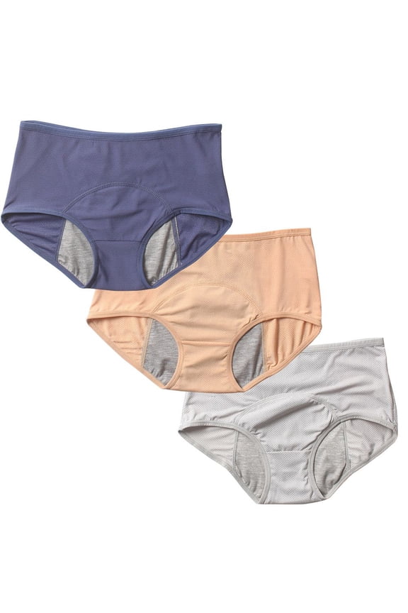 3 Pack Womens Cotton Underwear High Waisted No Muffin Top Full Briefs Soft Stretch Breathable Ladies Panties for Women