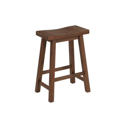 24 in. Sonoma Saddle Counter Stool  Chestnut Wire-Brush