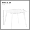 thumbnail image 6 of 35.43 Inch Dining Table, Square Kitchen Dining Table for 4 Persons , Wooden Table for Living Room, Apartment, Restaurant, Oak, 6 of 6