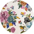 thumbnail image 1 of Unique Loom Blossom Bright Colors Area Rug 10' x 10' Round Ivory/Pink, 1 of 2