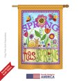 thumbnail image 2 of Breeze Decor 04087 Floral Bugs Spring 2-Sided Vertical Impression House Flag - 28 x 40 in., 2 of 4