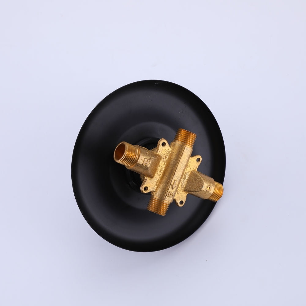 Kepooman Shower Faucet with Rough-in Valve witDiverter for Home Hotel, Matte Black Kepooman Shower Faucet with Rough-in Valve witDiverter for Home Hotel, Matte Black