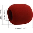 thumbnail image 2 of HUGFEGWE 5Pcs Microphone Cover Foam Mic Cover Handheld Microphone Windscreen Shield Protection Mic Foam Filter Wine Red for KTV Broadcasting CA919-114565, 2 of 9
