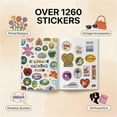 thumbnail image 4 of Libro de Stickers Estéticas con Más de 1260 Stickers Vintage para Álbumes de Recortes, Papel Mate Impermeable, 4 of 6