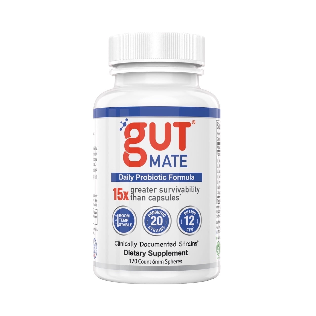 Gut Mate® Probiotics - 120 Count