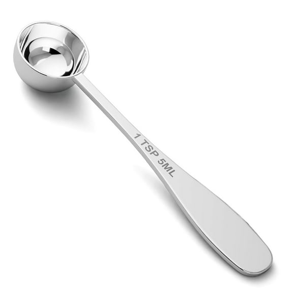 1PCS 1TBSP Single Measuring Spoon, 5ML Stainless Steel Individual Measure Scoop Metal Measure Scoop for Home & Kitchen