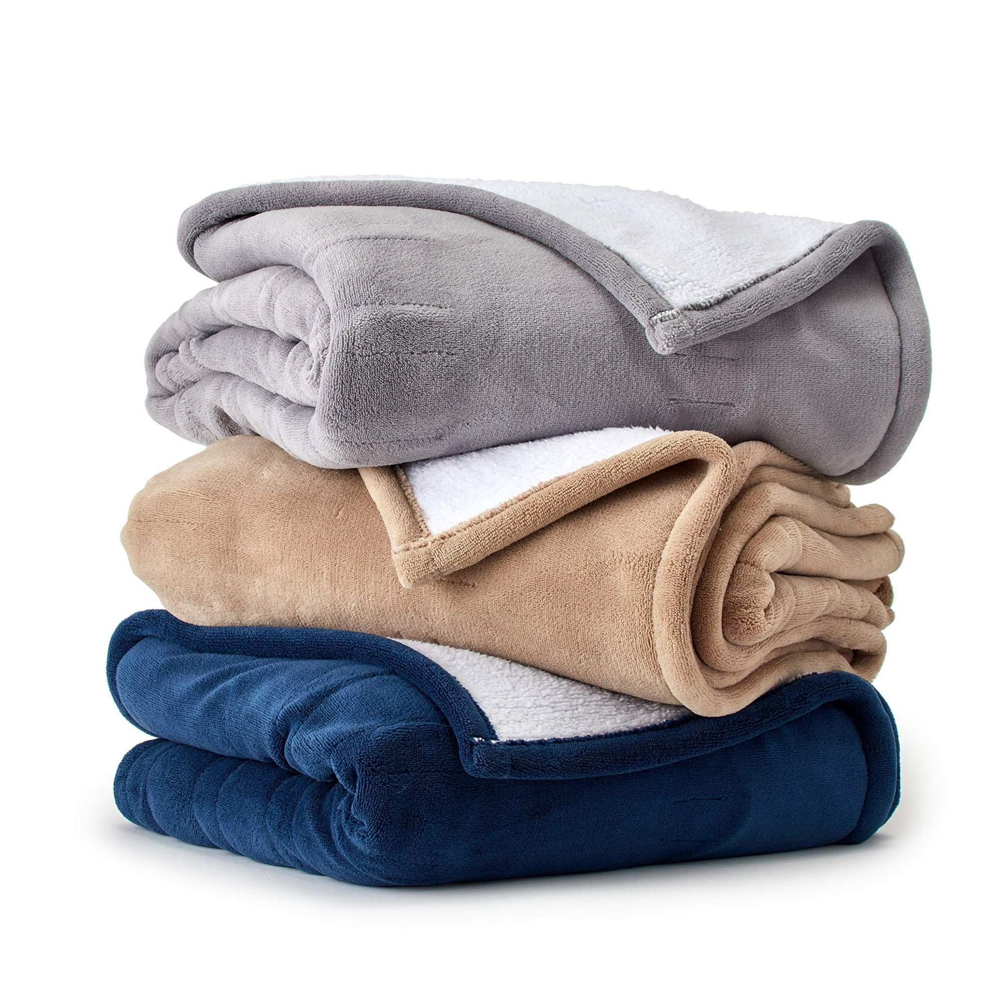Eddie Bauer Smart Heated Electric Throw Blanket Reversible Sherpa Wi Fi Enabled Compatible with Alexa Google iOS Android Gray