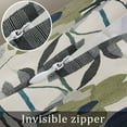 thumbnail image 7 of Navy Blue Green Floral Throw Pillow Cover 24 x 36 Inch Decorative Pillow Cover Vintage Botanical Leaves Lumbar Pillowcase Seasonal Rectangle Cushion Case for Couch Sofa Bed Living Room, 7 of 7