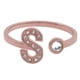 thumbnail image 1 of Anillo de Mujer Inicial Letra LuckyLy, Oro Rosa 18k y Zirconia Cúbica, Modelo Layla rosa UNITALLA, 1 of 6