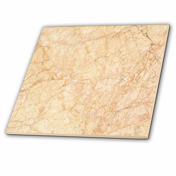 3dRose, Crema valencia marble print, 4 Inch Ceramic Tile