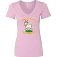 thumbnail image 3 of Inktastic Funny Goat Kid Joke Women's V-Neck T-Shirt, 3 of 5