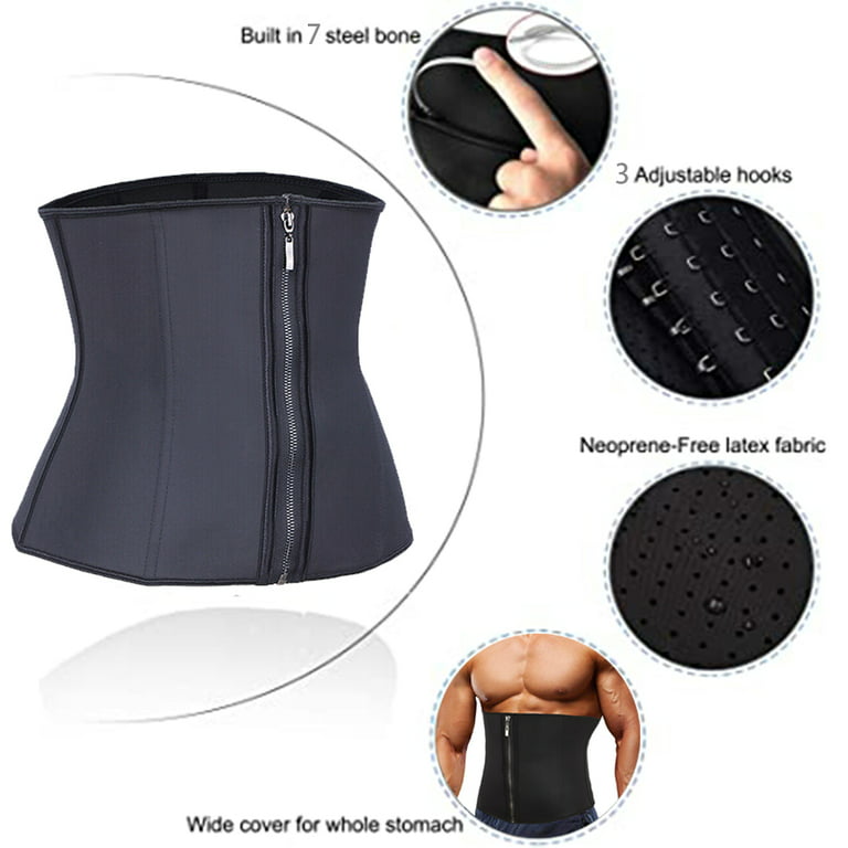 Latex Rubber Waist Trainer Belt For Men Weight Loss Fat Burning Body Shaper  Corset Trimmer Band Slimming Shapewear 