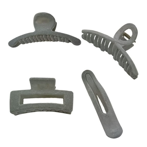 Hair Claws Big Hair Claw Clips For Women Unique Hair Jaw Clips For Thick Hair Velvet Hair Clips Set Clamp Grips For Girls Latest Winter Styles Long Hair Thin Hair Accessories