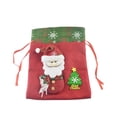 thumbnail image 2 of Maoww Christmas Drawstring Bags Packaging Snowman Three-dimensional Print Container Large Capacity Goodie Bag for Candy Birthday Party Santa Claus, 2 of 7