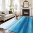 thumbnail image 2 of Abstract Sea Area&nbsp;Rug 5x7ft Blue Theme Gradient Watercolor Ocean Scenery Non-Slip&nbsp;Washable Square&nbsp;Rugs Soft Felt Indoor Floor Mat for Bedroom Kitchen Living Room Bathroom, 2 of 9