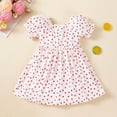 thumbnail image 5 of Tisuna Baby Girls Dress Polka Dot Bowknot Print Short Sleeve Square Neck Dresses Cute Lightweight Girls Fall Dress White Size 9-12 Months, 5 of 7