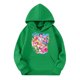 thumbnail image 1 of Moonsky Sudadera con capucha y cordón HUNTRX, estampado de grupo de chicas coreanas, jersey corto, suave y cómodo, top de manga larga para primavera y otoño. Verde 150, 1 of 4