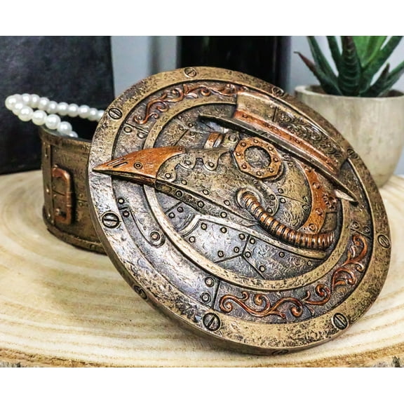 Gothic Alchemy Black Death Steampunk Plaque Doctor Decorative Jewelry Box Decor