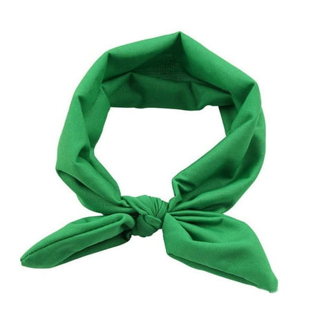 - Women Yoga Elastic Bow Hairband Turban Knotted Rabbit Hair Band Headband GN