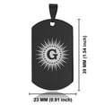 thumbnail image 2 of Stainless Steel Masonic Letter G Symbol Dog Tag Pendant Necklace, 2 of 3