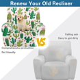 thumbnail image 4 of Xixirimido Cactus and Floral Pattern Recliner Chair Covers 4-Pieces Stretch Lazy Boy Recliner Covers with Pocket Reclining Slipcovers Soft Sofa Slipcover Furniture Protector for Pets Kids, 4 of 8