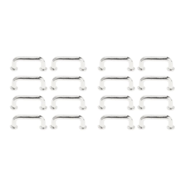 Maytalsory 1:12 Mini Pulls Arch Shape for Gate Closet Large 4Pcs Silver Small 8 Pcs 2Set
