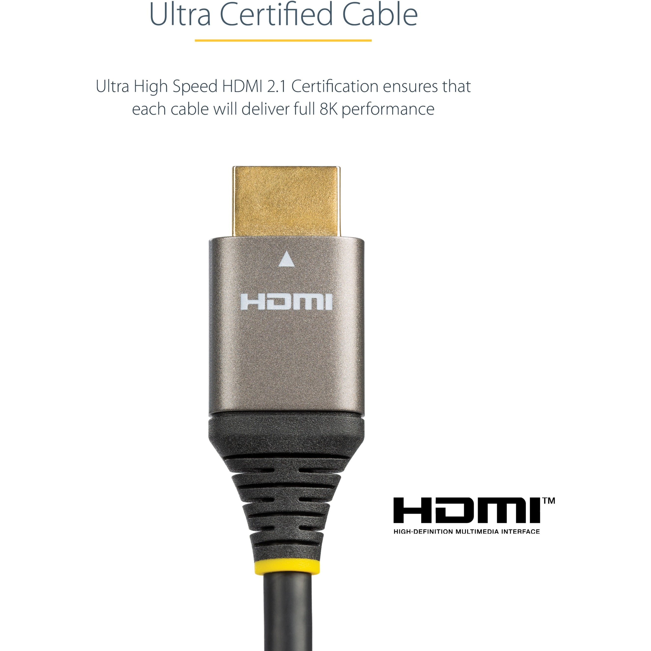 3ft/1m HDMI 2.1 Cable, Certified Ultra High Speed HDMI Cable 48Gbps, 8K 60Hz/4K 120Hz HDR10+, 8K HDMI Cable, Monitor/Display, 1 (Quantity)