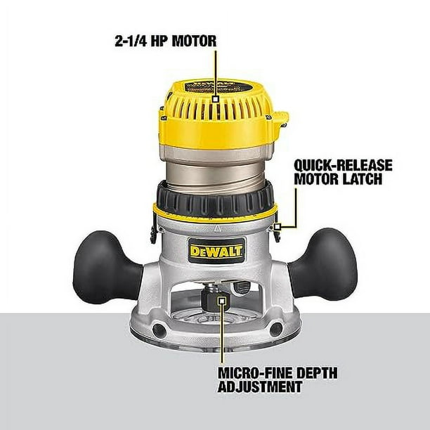 DEWALT Router Fixed Base Variable Speed 2 1 4 HP DW618