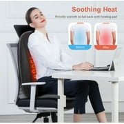 Comfier Shiatsu Back Massager with Heat Deep Tissue Kneading Massage Seat Cushion Electric Chair Pad Black