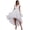 J-ivory, variant on V‑Neck Wide Straps High‑Low Wedding Dress for Bride, Tulle Bridal Gown with Asymmetrical Ruffled Skirt