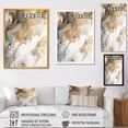thumbnail image 4 of Designart "Gold And Grey A Marble Effect V" Abstract Marble Canvas Print, 4 of 5